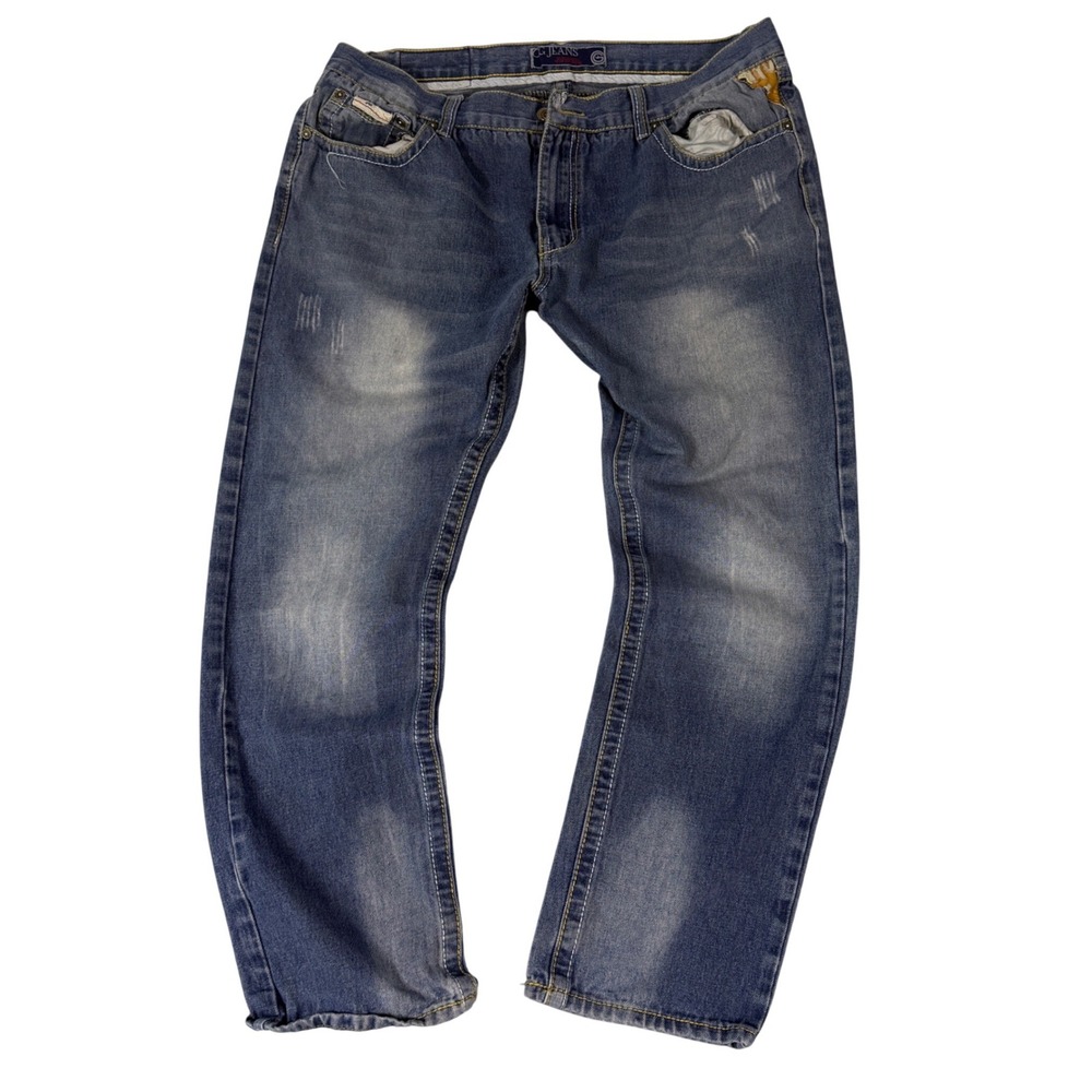 CG Jeans Denim Pants Mens 40x32 Blue Baggy Streetwear Y2K Skate Fit